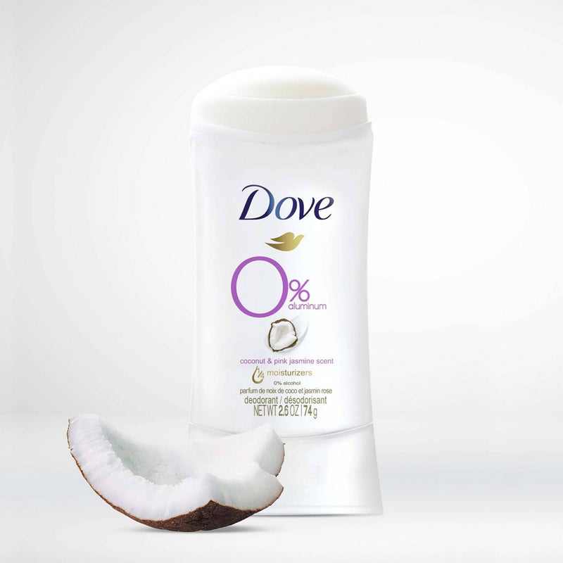 Dove 0% Aluminum Coconut & Pink Jasmine Deodorant Stick - 2.6oz