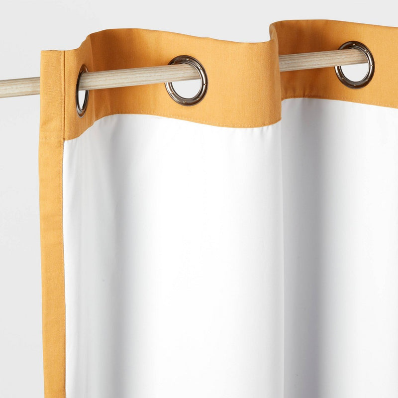 84" Blackout Border Stripe Panel Yellow/White - Pillowfort