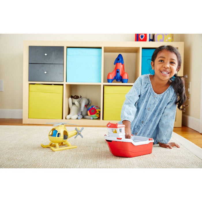 Green Toys Rescue Boat & Helicopter