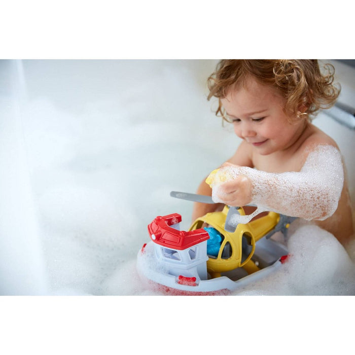 Green Toys Rescue Boat & Helicopter