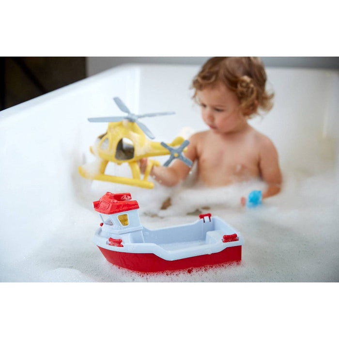 Green Toys Rescue Boat & Helicopter