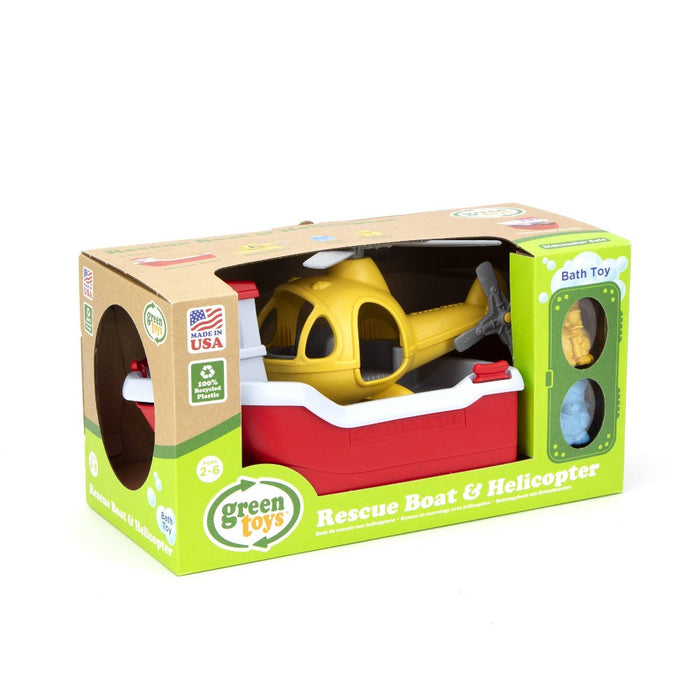 Green Toys Rescue Boat & Helicopter