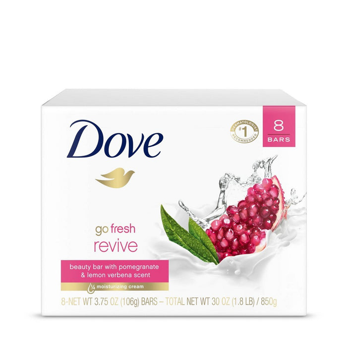 Dove Fresh Revive Pomegranate & Lemon Verbena Beauty Bar Soap - 8pk - 3.75oz each