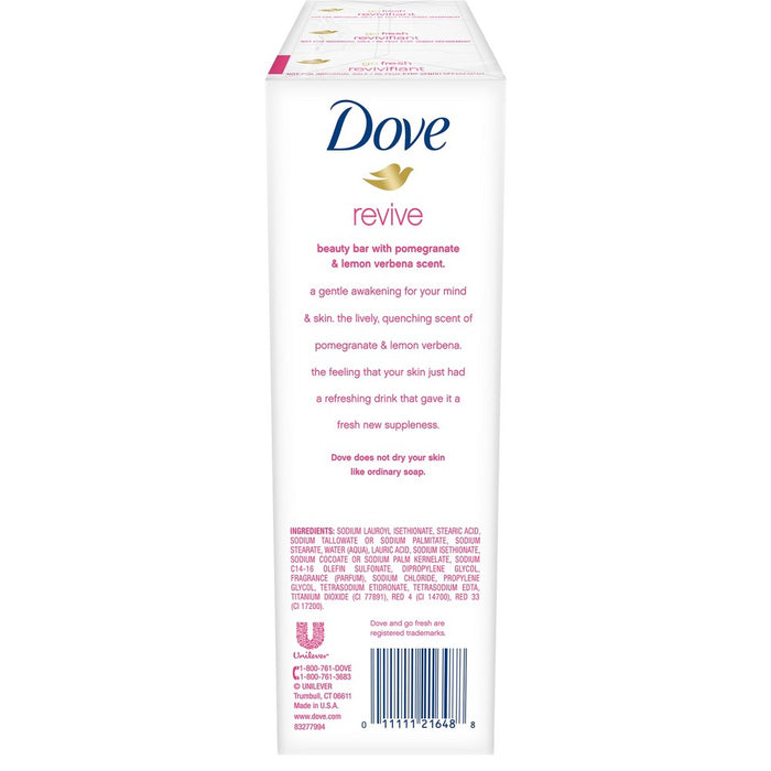 Dove Fresh Revive Pomegranate & Lemon Verbena Beauty Bar Soap - 8pk - 3.75oz each