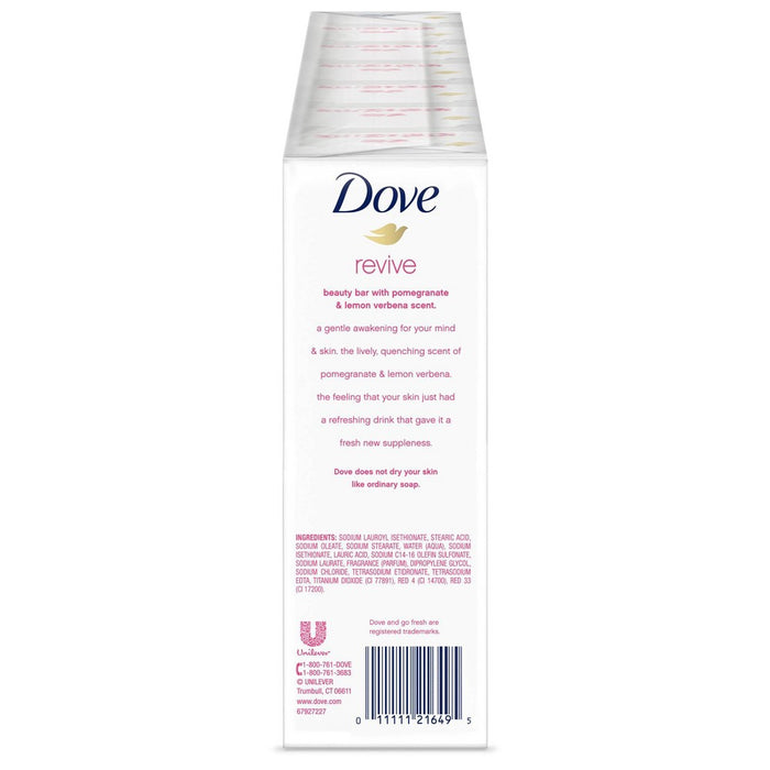 Dove Fresh Revive Pomegranate & Lemon Verbena Beauty Bar Soap - 8pk - 3.75oz each