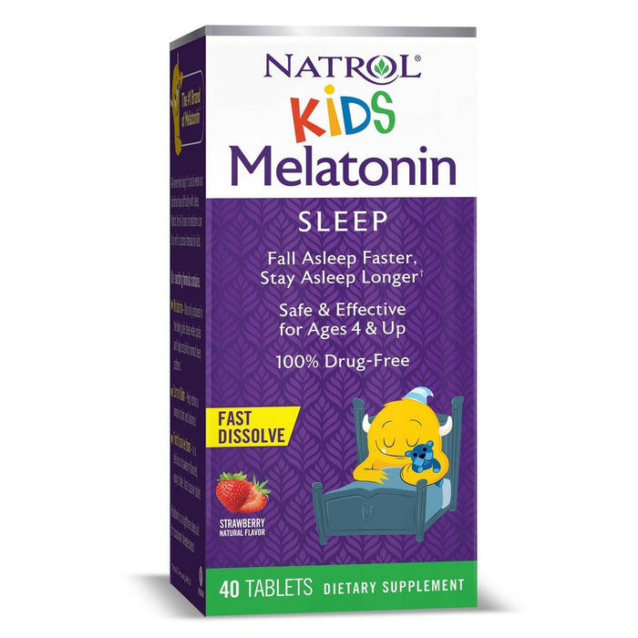 Natrol Kids Melatonin 1mg Fast Dissolve Sleep Aid Tablets - Strawberry - 40ct