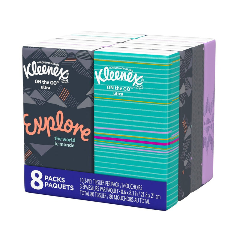 Kleenex On-The-Go Facial Tissue - 8pk/10ct
