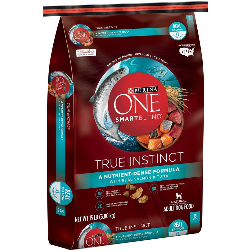 Purina ONE SmartBlend True Instinct with Real Salmon & Tuna Adult Dry Dog Food - 15lbs