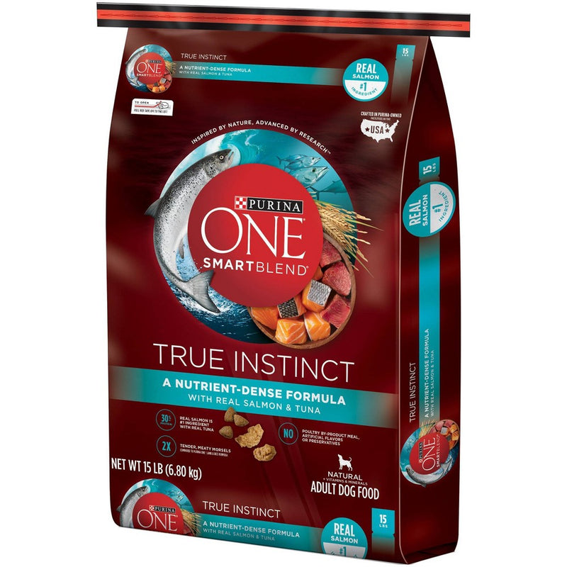 Purina ONE SmartBlend True Instinct with Real Salmon & Tuna Adult Dry Dog Food - 15lbs