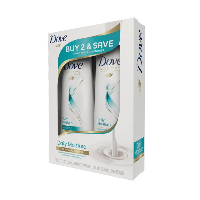 Dove Beauty Daily Moisture Shampoo & Conditioner Twin Pack - 24 fl oz