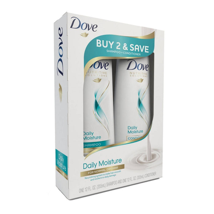 Dove Beauty Daily Moisture Shampoo & Conditioner Twin Pack - 24 fl oz