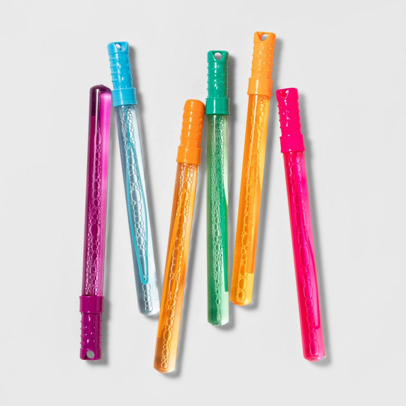 6pk 4oz Bubble Wands - Sun Squad