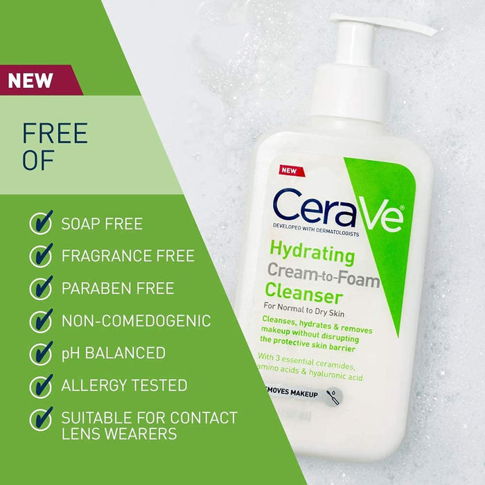 Cerave Cleanser Hydrating Cream-to-Foam 12 oz