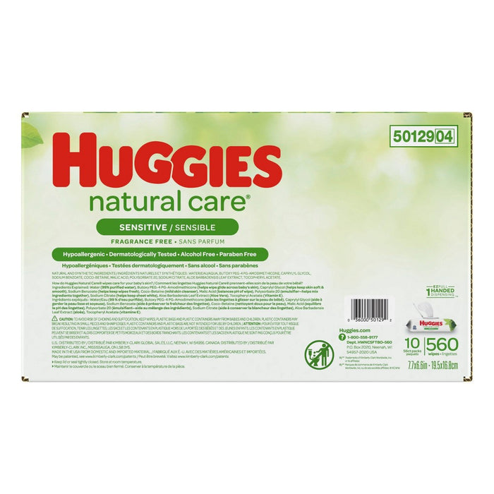 Huggies Natural Care Sensitive Unscented Baby Wipes - 560ct