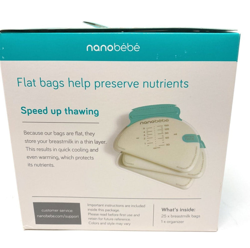 nanobebe 25 Breastmilk Storage Bags & Organizer