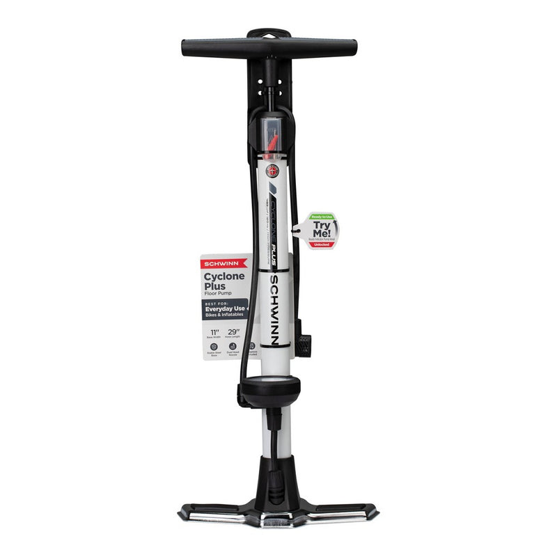 Schwinn Cyclone Plus Bike Pump - White (LOCAL PICKUP ONLY)