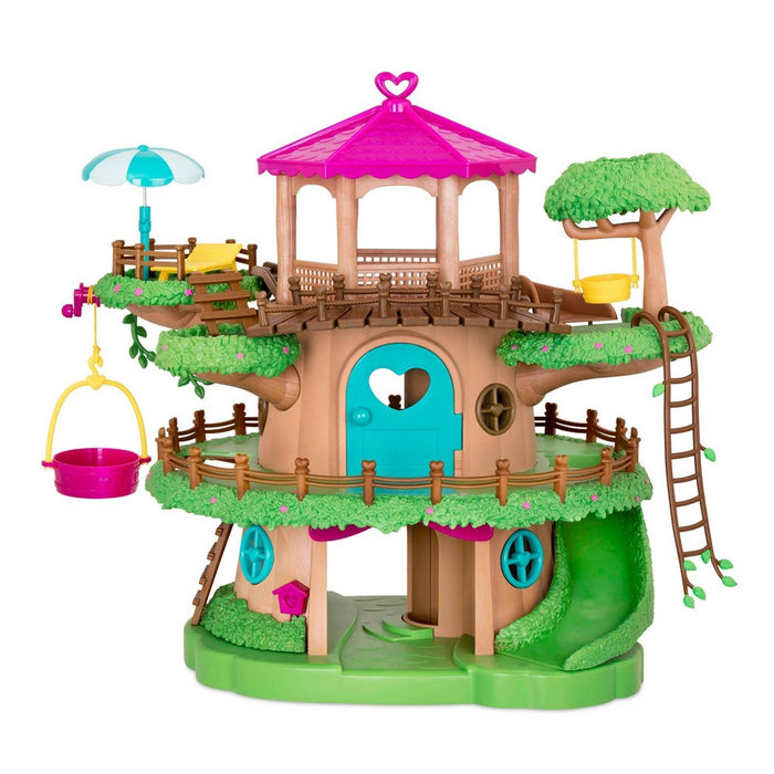 Li'l Woodzeez Toy Treehouse with Elevator 22pc - Treehouse Playset