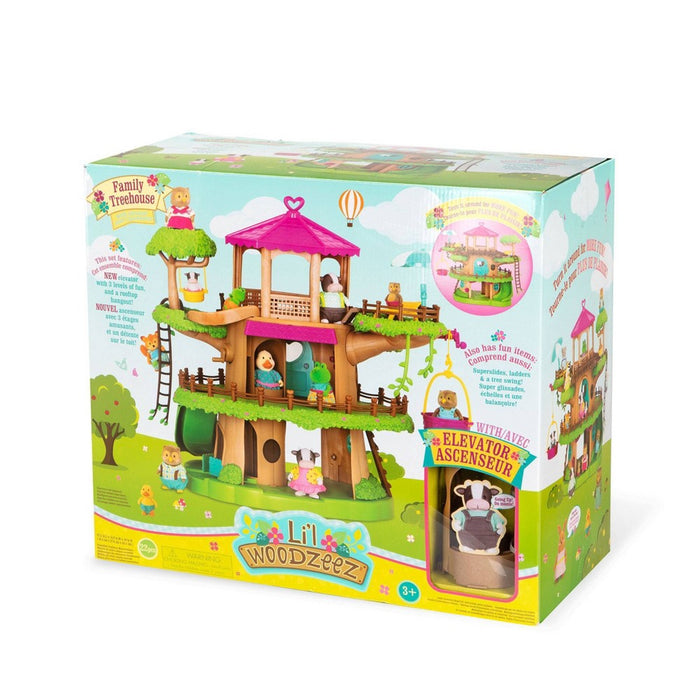 Li'l Woodzeez Toy Treehouse with Elevator 22pc - Treehouse Playset