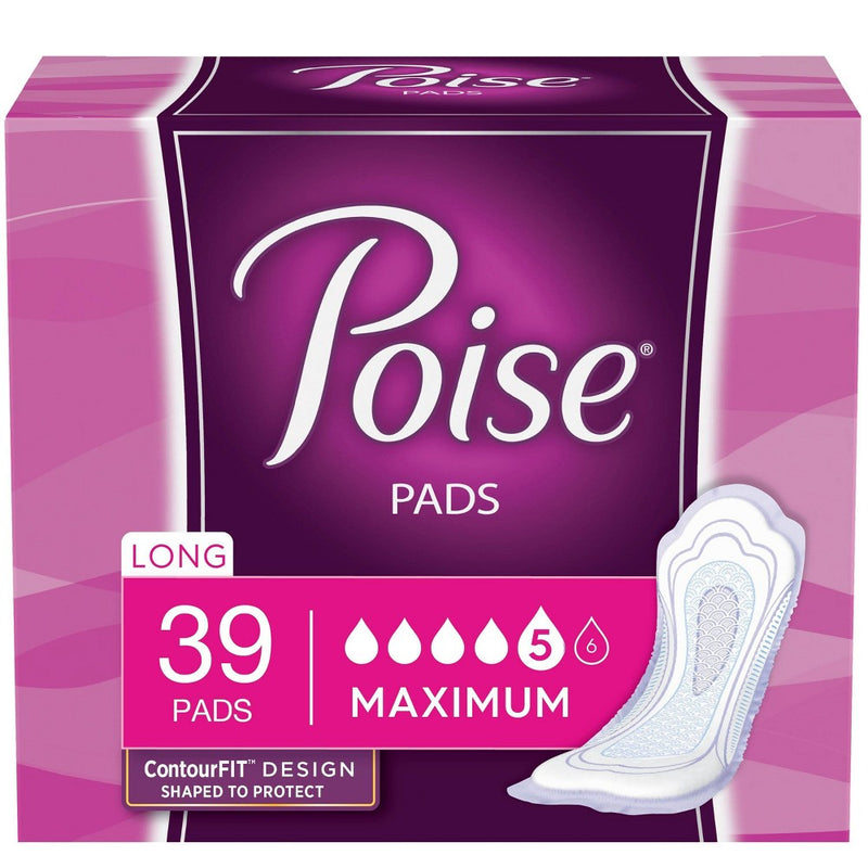 Poise Postpartum Incontinence Pads - Maximum Absorbency - Long - 39ct