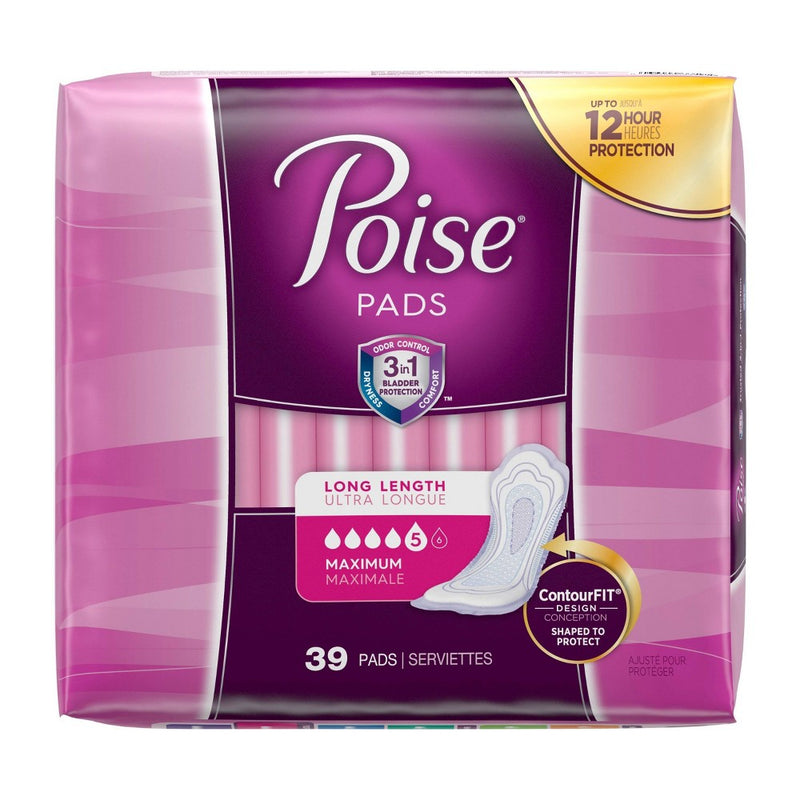 Poise Postpartum Incontinence Pads - Maximum Absorbency - Long - 39ct