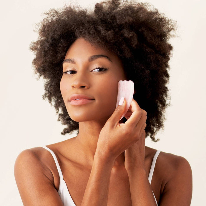 Plum Beauty Rose Quartz Sculpting Gua Sha Stone - 1ct