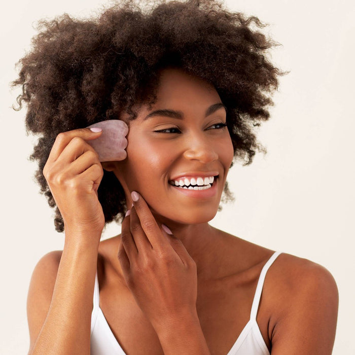 Plum Beauty Rose Quartz Sculpting Gua Sha Stone - 1ct