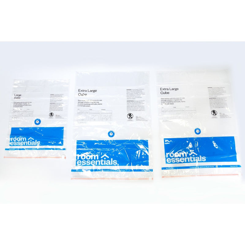 3 Cube Compression Bags Combo Clear - Room Essentials