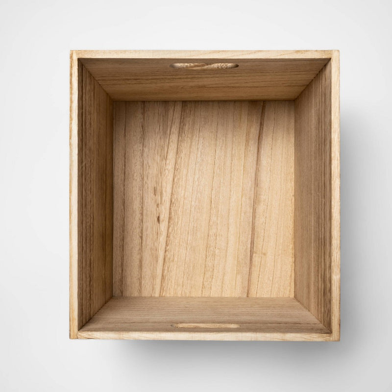 Large Wood Milk Crate Toy Storage Bin - Pillowfort