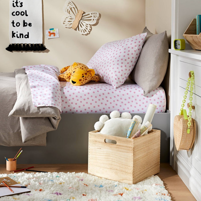 Large Wood Milk Crate Toy Storage Bin - Pillowfort