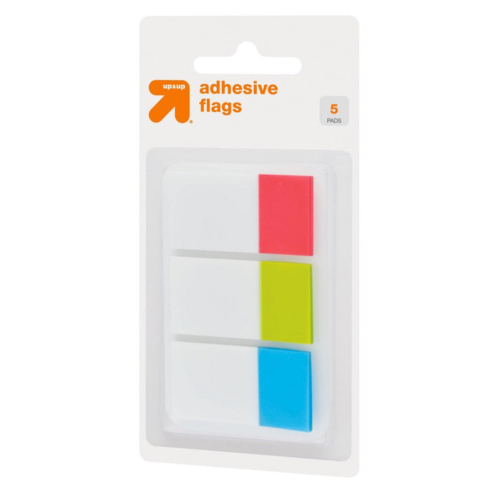 Adhesive Flags 3 Pads 90ct Tabbed Multicolor - up & up