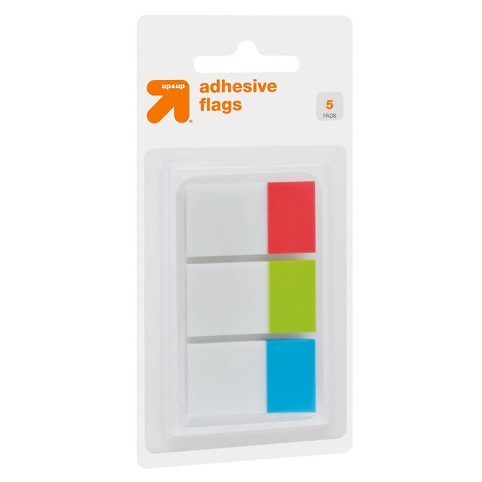 Adhesive Flags 3 Pads 90ct Tabbed Multicolor - up & up