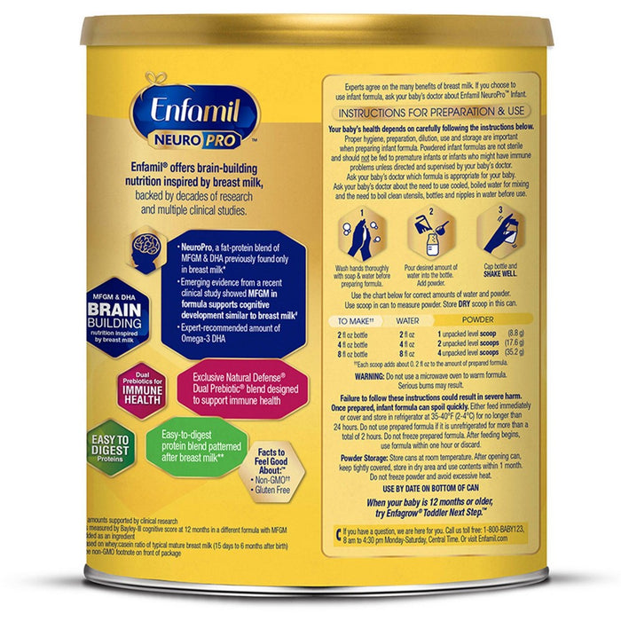 Enfamil NeuroPro Infant Formula Powder - 28.3oz -EXP: 06/20233