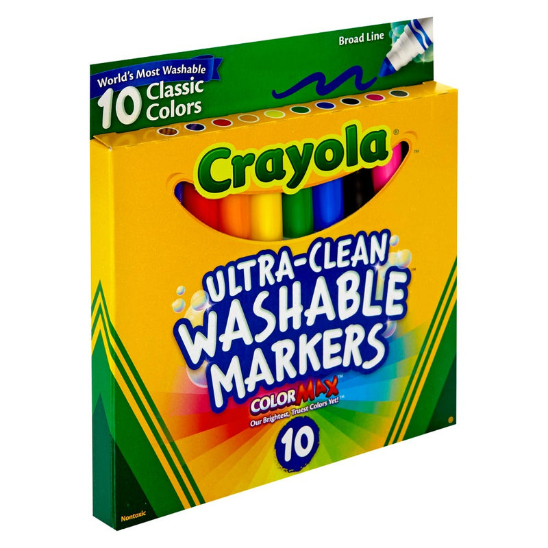 Crayola 10ct Washable Broad Line Markers - Classic Colors