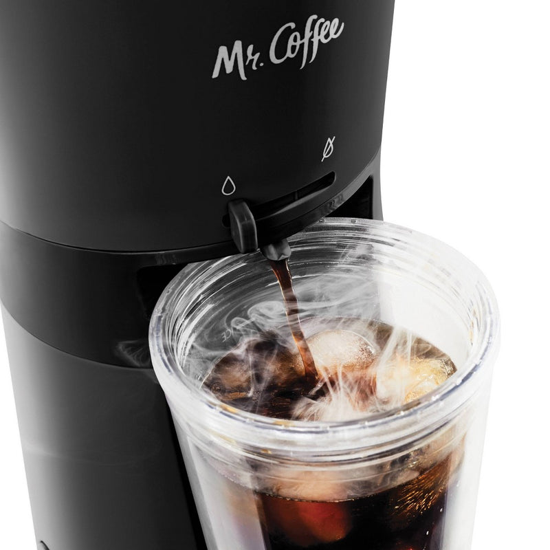Mr. Coffee Iced Coffee Maker with Reusable Tumbler and Coffee Filter - Black