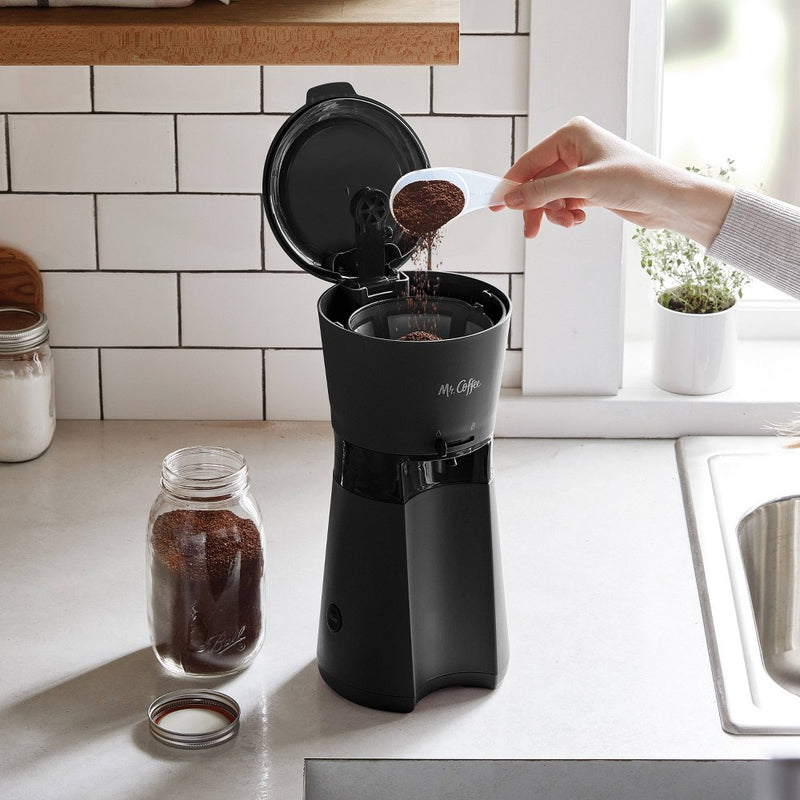 Mr. Coffee Iced Coffee Maker with Reusable Tumbler and Coffee Filter - Black