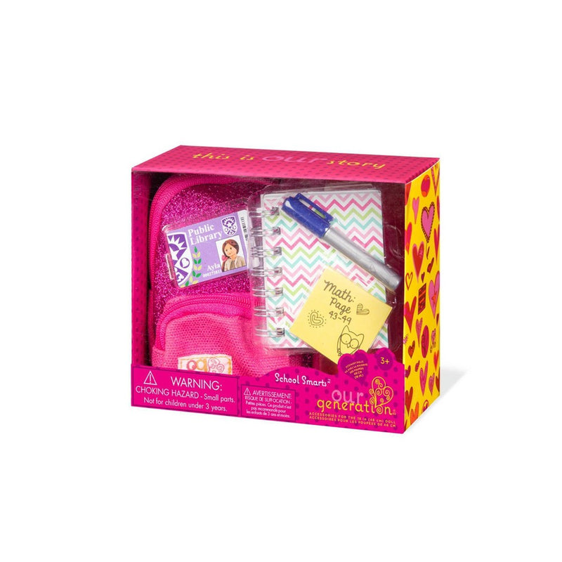 Our Generation School Bag Accessory Set for 18" Dolls - School Smarts
