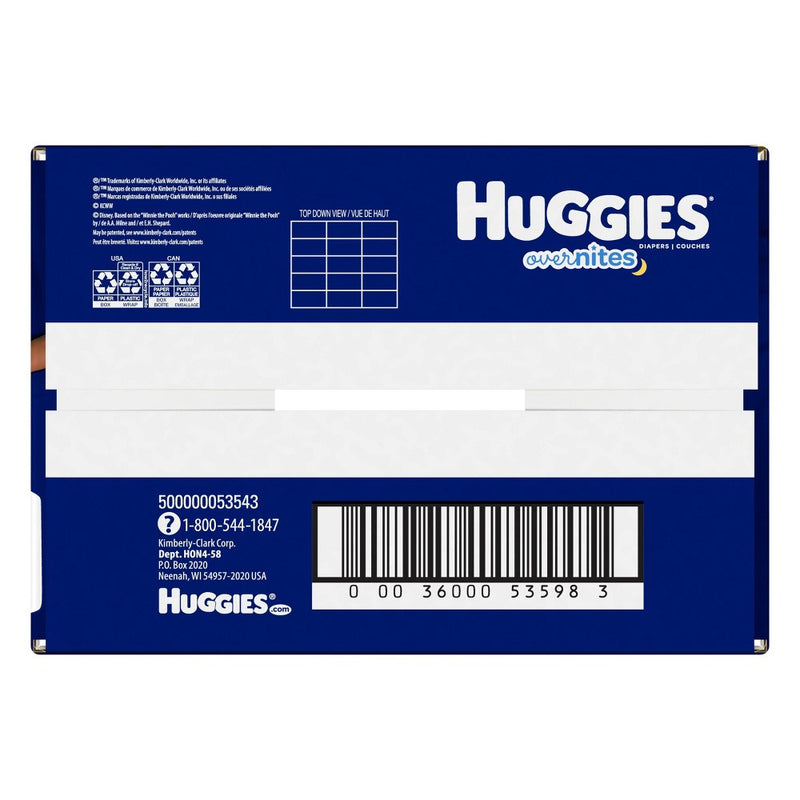 Huggies Overnites Nighttime Diapers Super Pack - Size 4 (58ct)