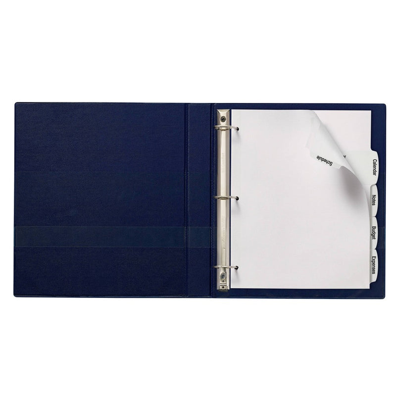 Avery 5ct Printable White Label Big Tab Divider Set