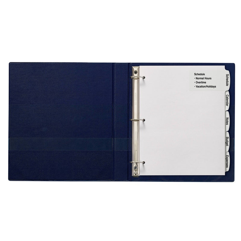 Avery 5ct Printable White Label Big Tab Divider Set