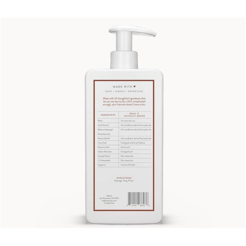 Native Coconut & Vanilla Moisturizing Conditioner - 16.5 fl oz