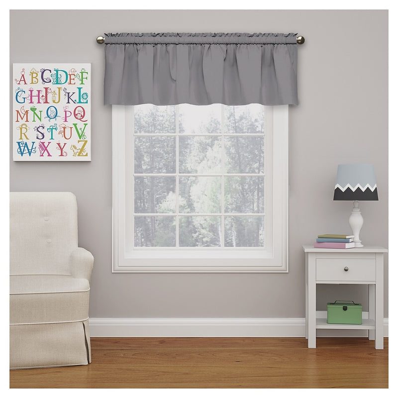 Microfiber Blackout Window Valance Dove Gray (18"x42") - Eclipse My Scene