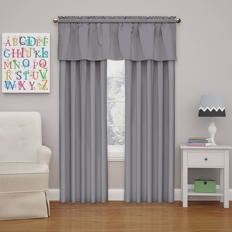 Microfiber Blackout Window Valance Dove Gray (18"x42") - Eclipse My Scene