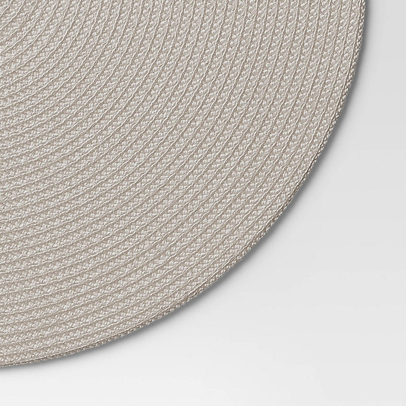 Polyround Charger Placemat Light Gray - Threshold