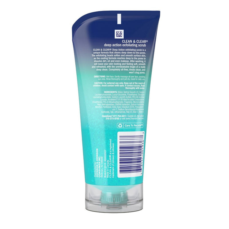 Clean & Clear Oil-Free Deep Action Exfoliating Facial Scrub - 5oz