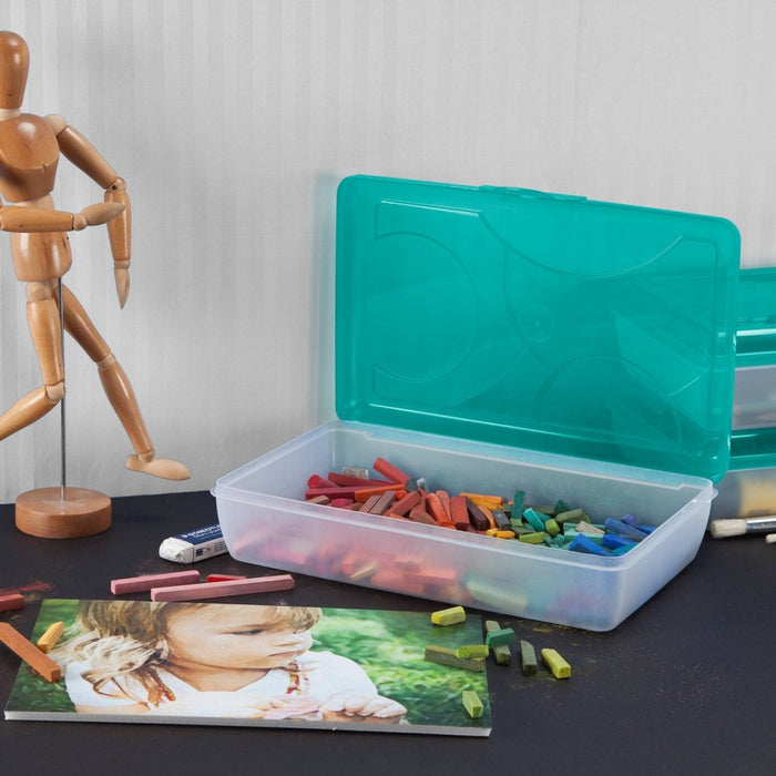 Sterilite School Supply Pencil Box - Blue