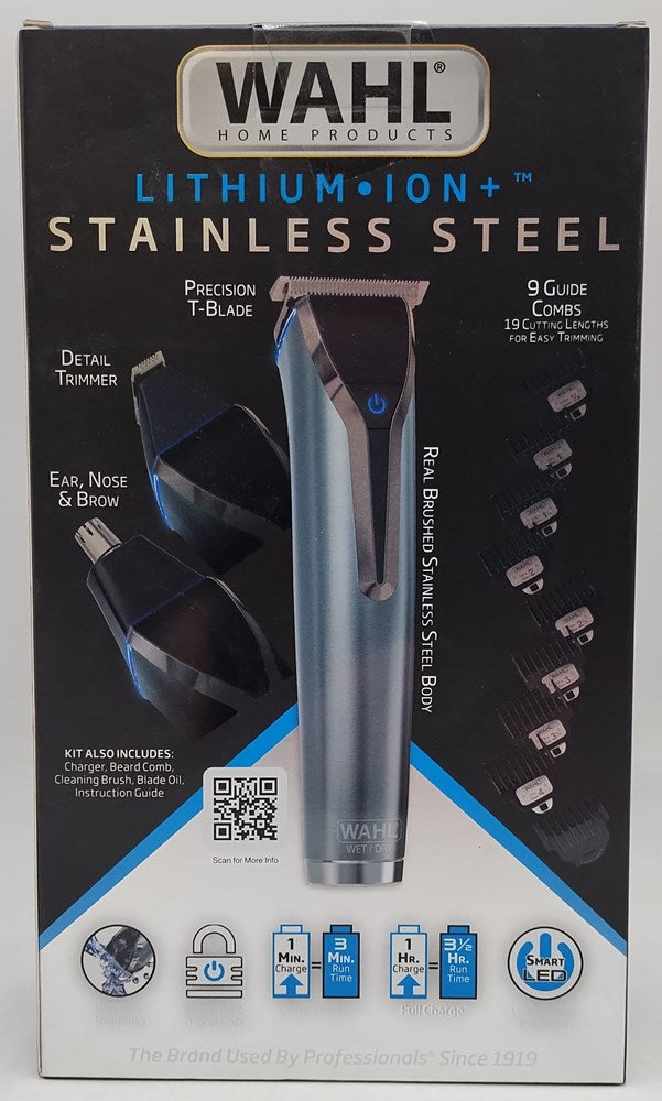 Wahl Stainless Steel LI Trimmer - 09898 - Silver - Stainless Steel