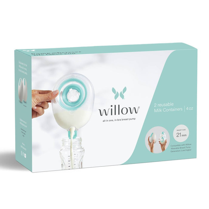 Willow Reusable 24mm Milk Containers - 2pk