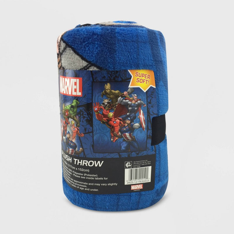 Marvel Avengers 46"x60" Throw Blanket Blue