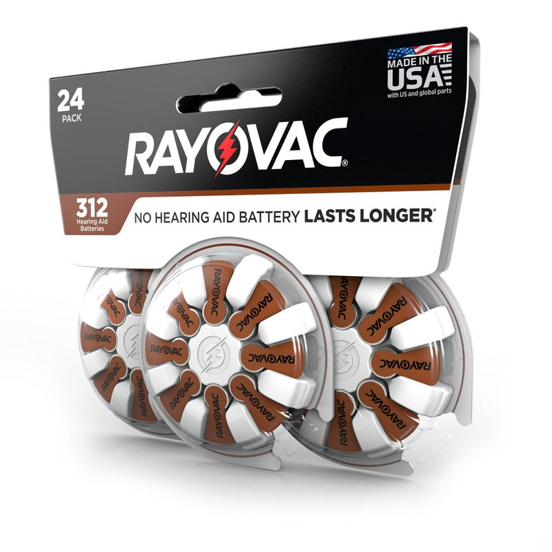 Rayovac Size 312 Hearing Aid Battery - 24pk
