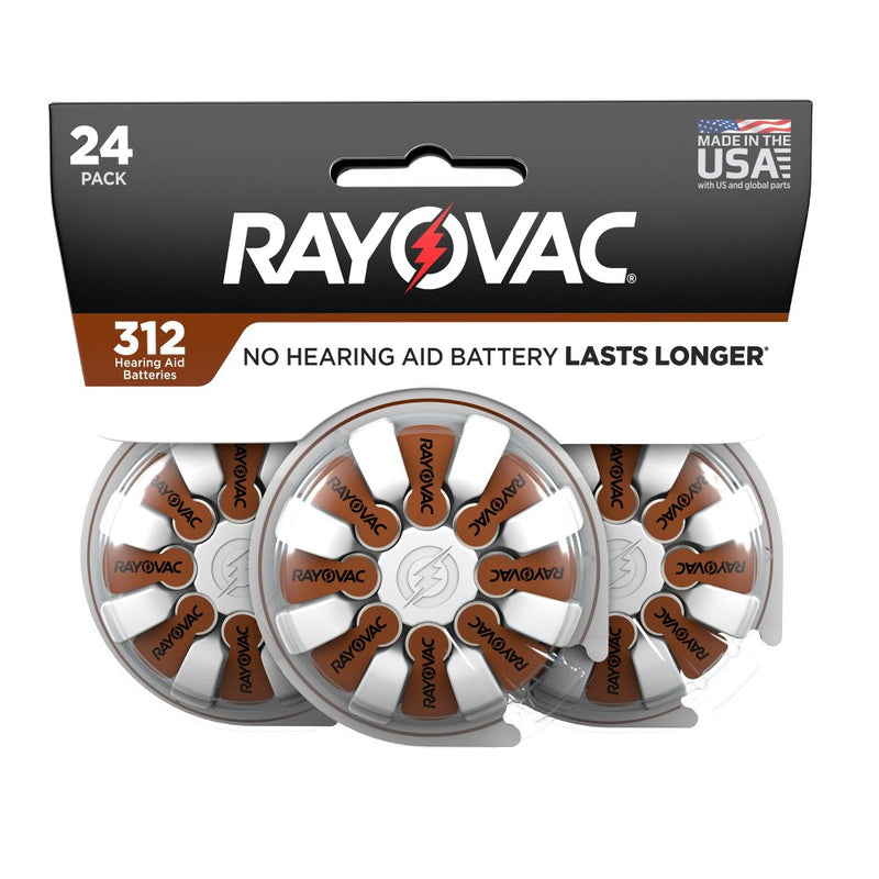 Rayovac Size 312 Hearing Aid Battery - 24pk